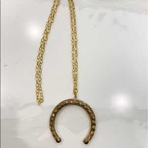 Gold long necklace